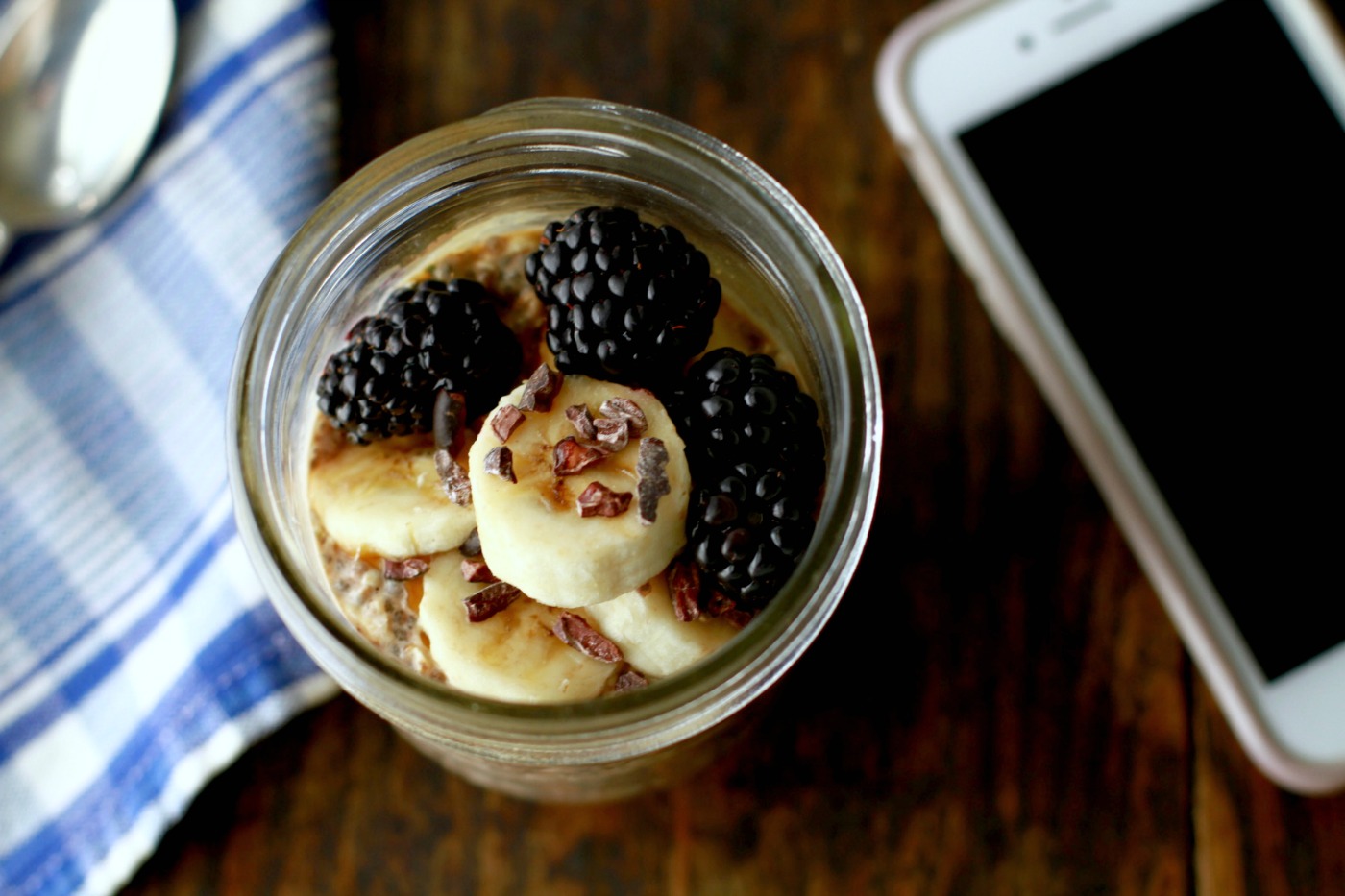 peanut butter and chocolate overnight oats