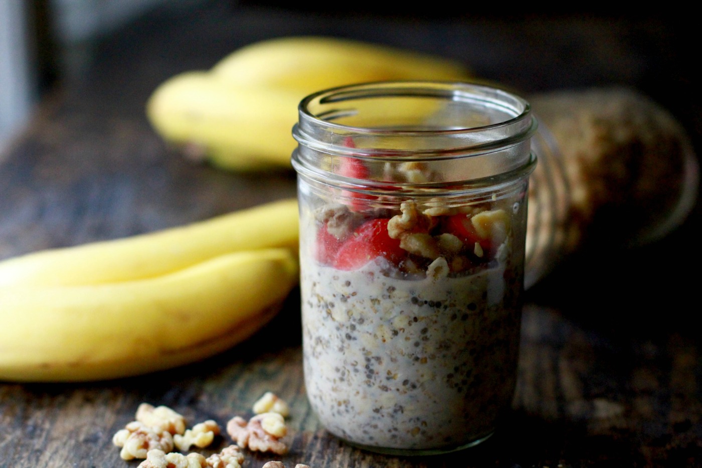 banana walnut overnight oats