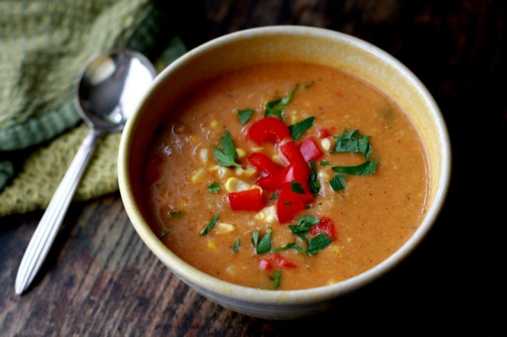 corn red pepper chowder