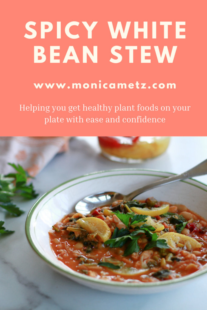 Spicy White Bean Stew With Winter Greens Monica Spoelstra Metz   Spicy White Bean Stew Pinterest 683x1024 